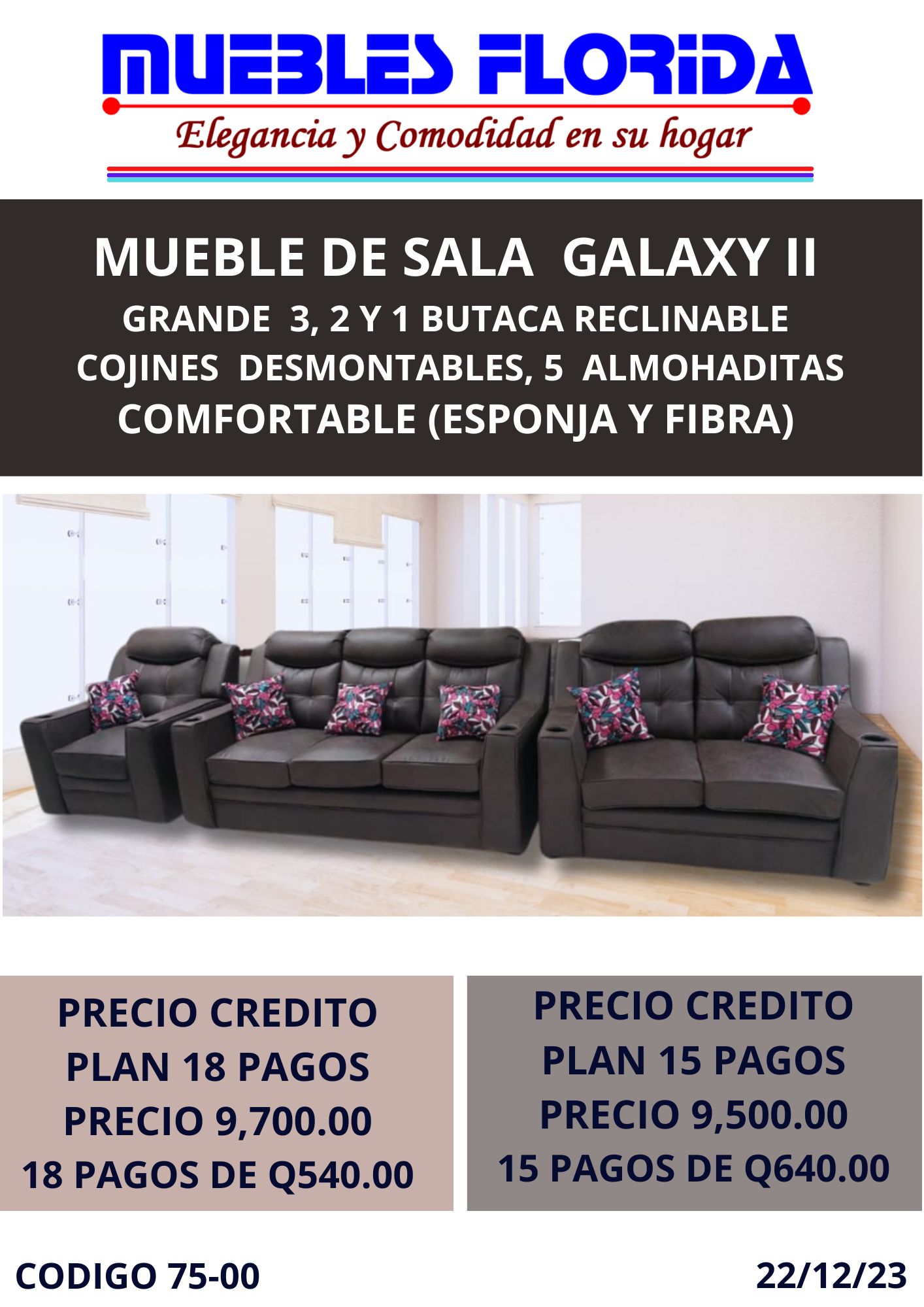 Mueble de sala galaxy